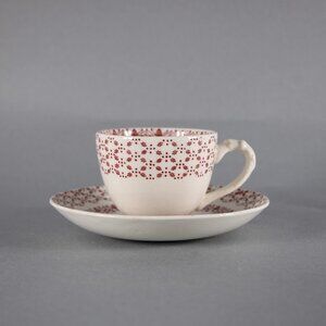 Empire Beverley Tea Cup Saucer Beverley Red White Fruit Tea Cup With Saucer